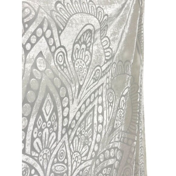 Pottery Barn PB Teen Dorm Room Wall Tapestry Ivory Mandala Boho Tassels Velvet - Picture 4 of 12